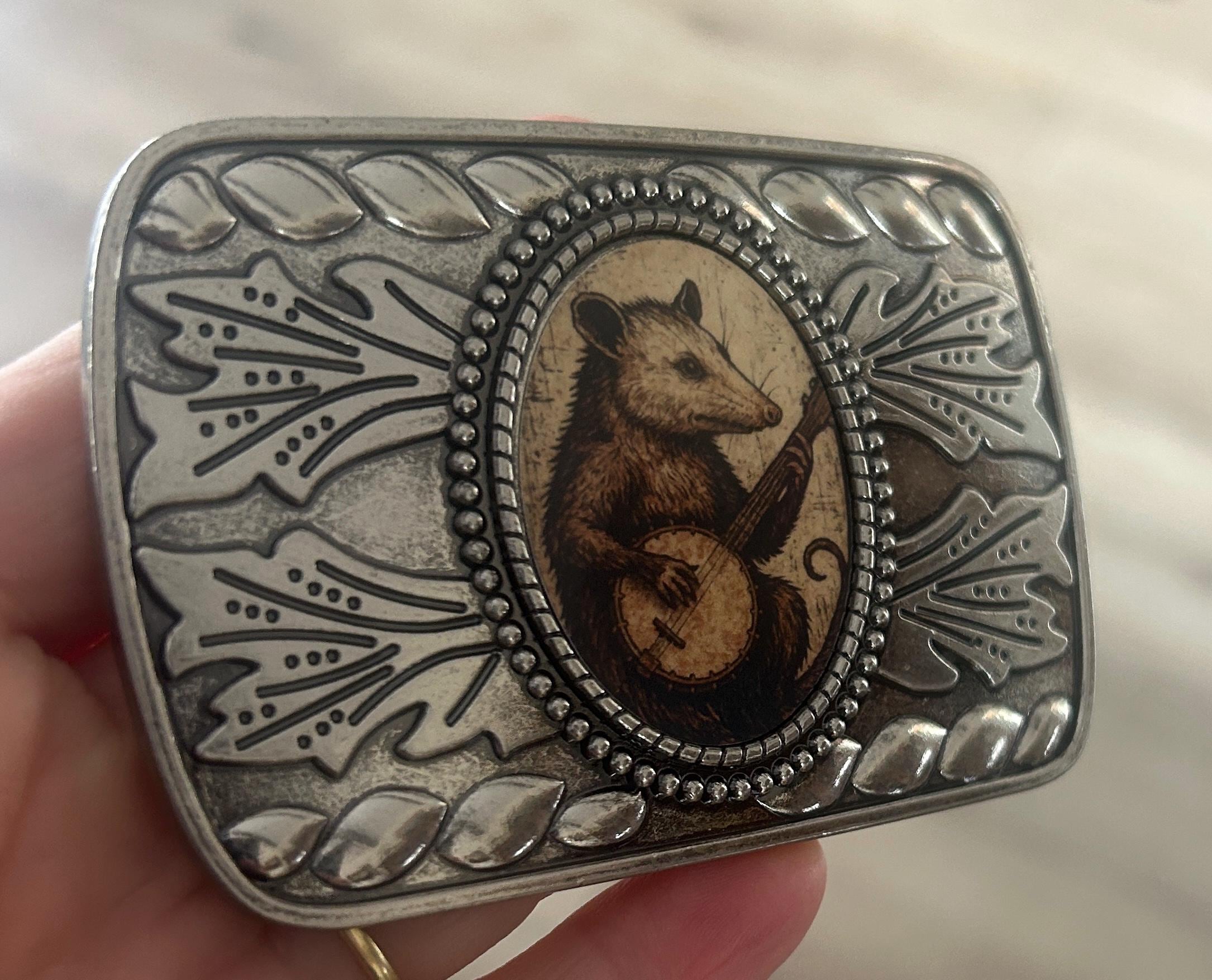 Western Opossum Belt Buckle