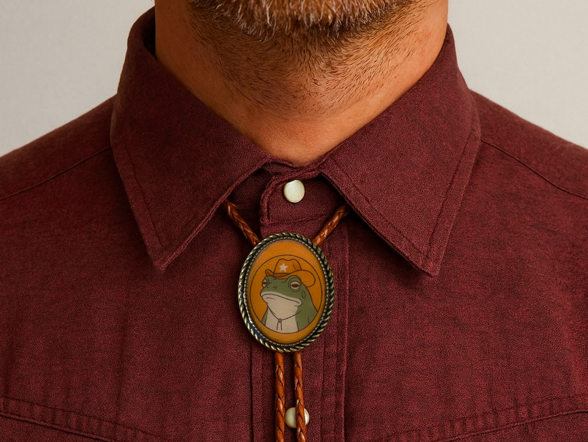 Country Frog Bolo Tie