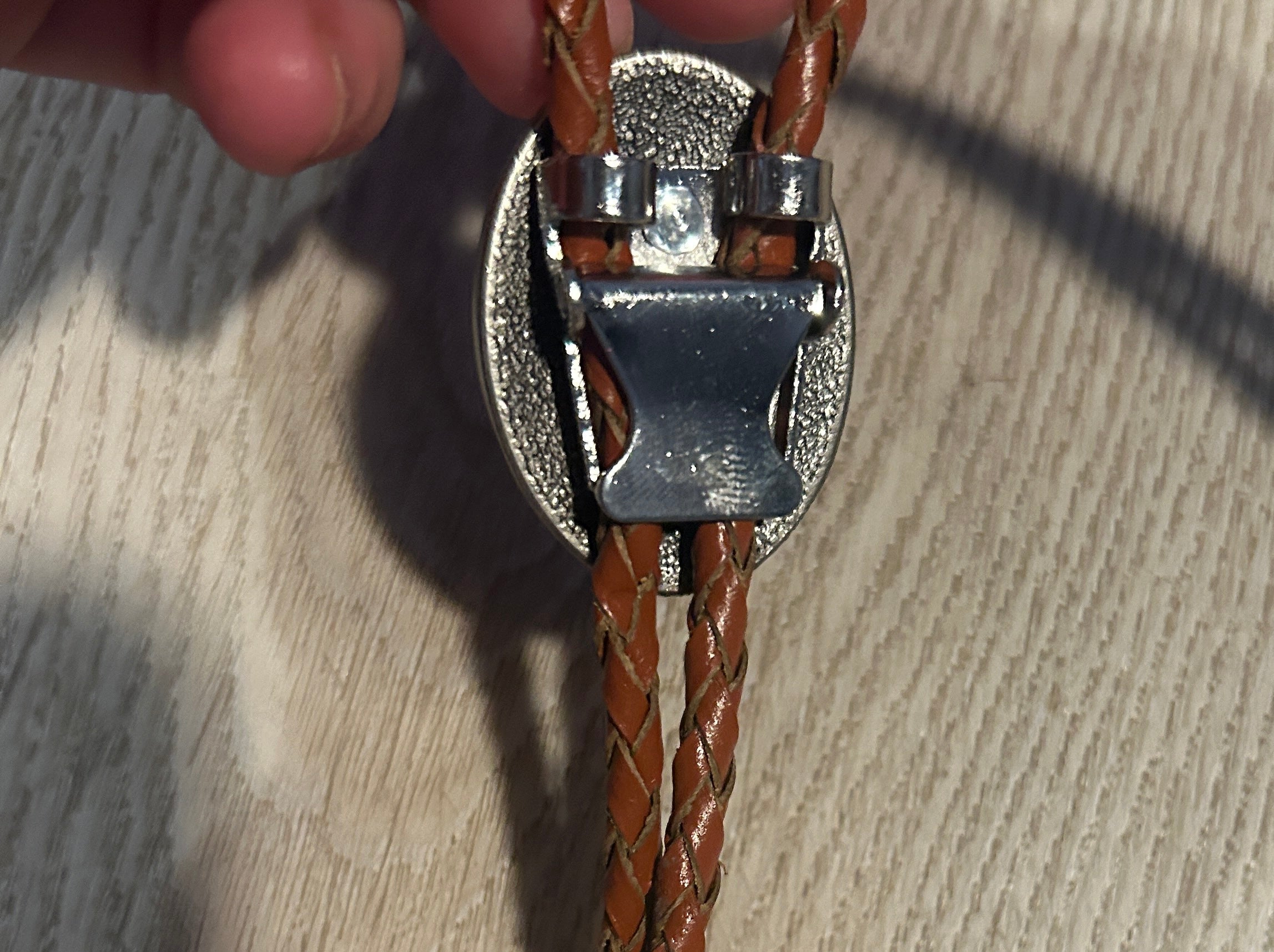 Pine Tree Bolo Tie - Brown Cord