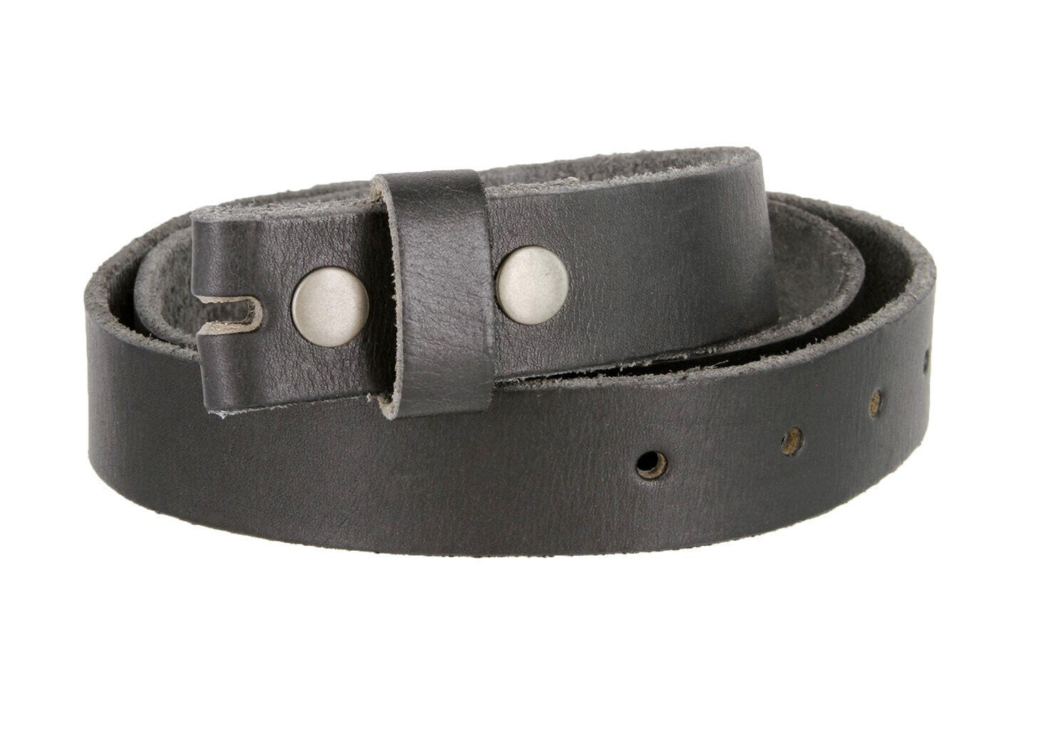 1 1/8'' Black Leather Belt Strap