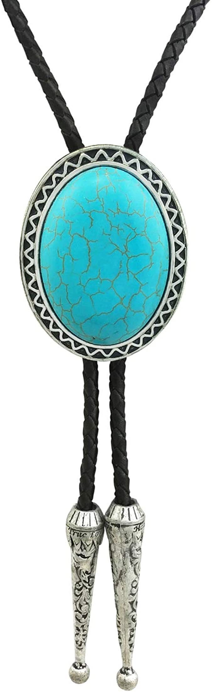 Turquoise Oval Bolo Tie