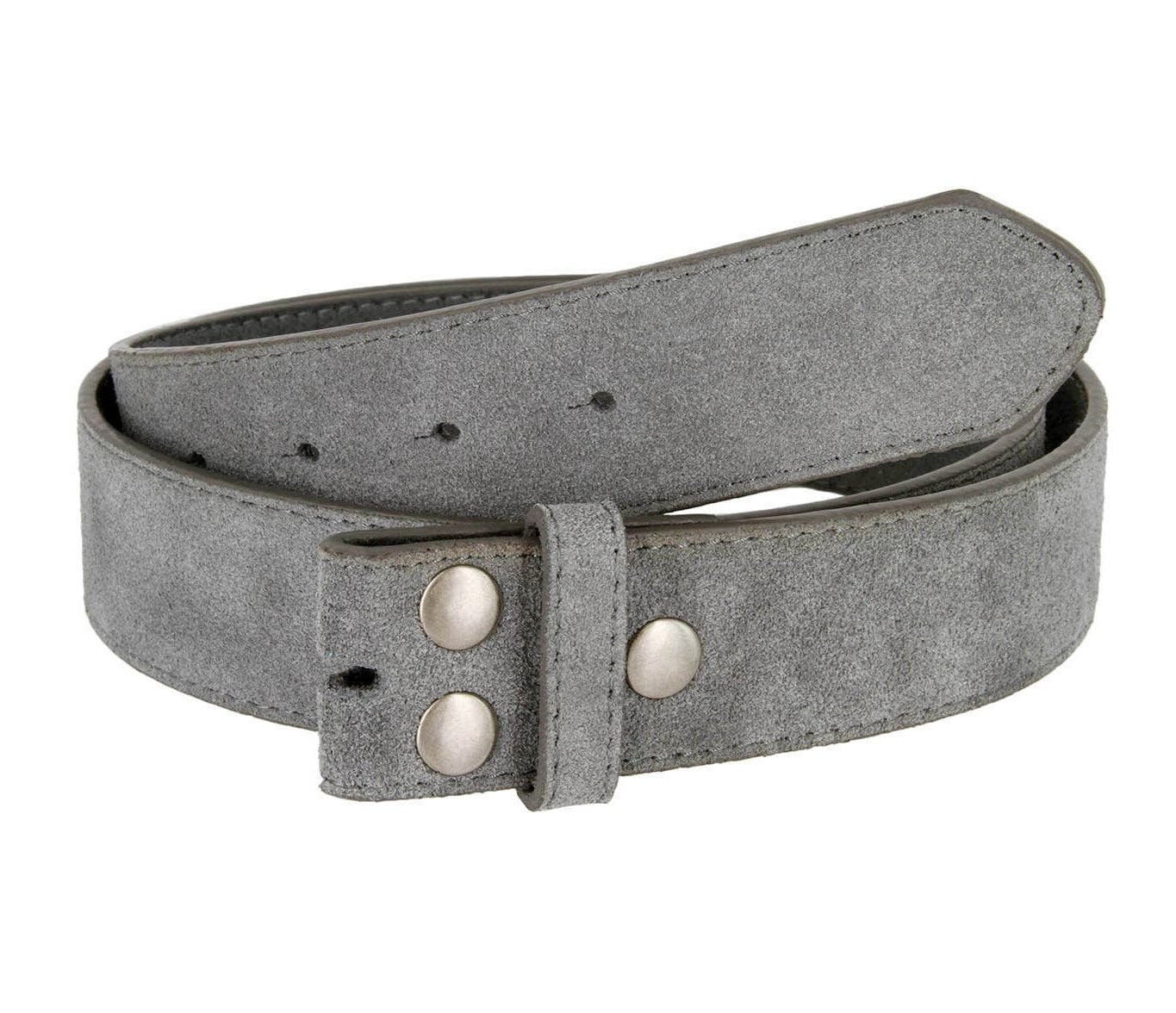 1.5'' Wide Grey Suede Belt Strap