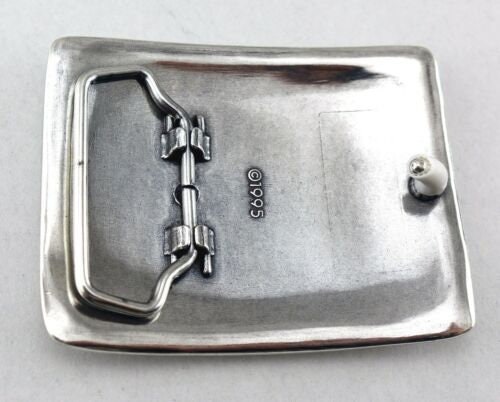 Silver Engraved Belt Buckle