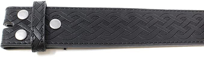 1.5'' Wide Celtic Knot Brown Leather Belt Strap