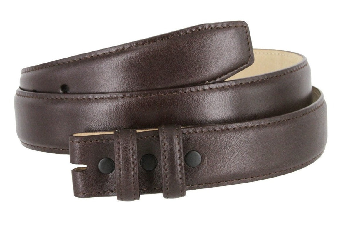 1.25'' Wide Brown Dress Leather Belt Strap