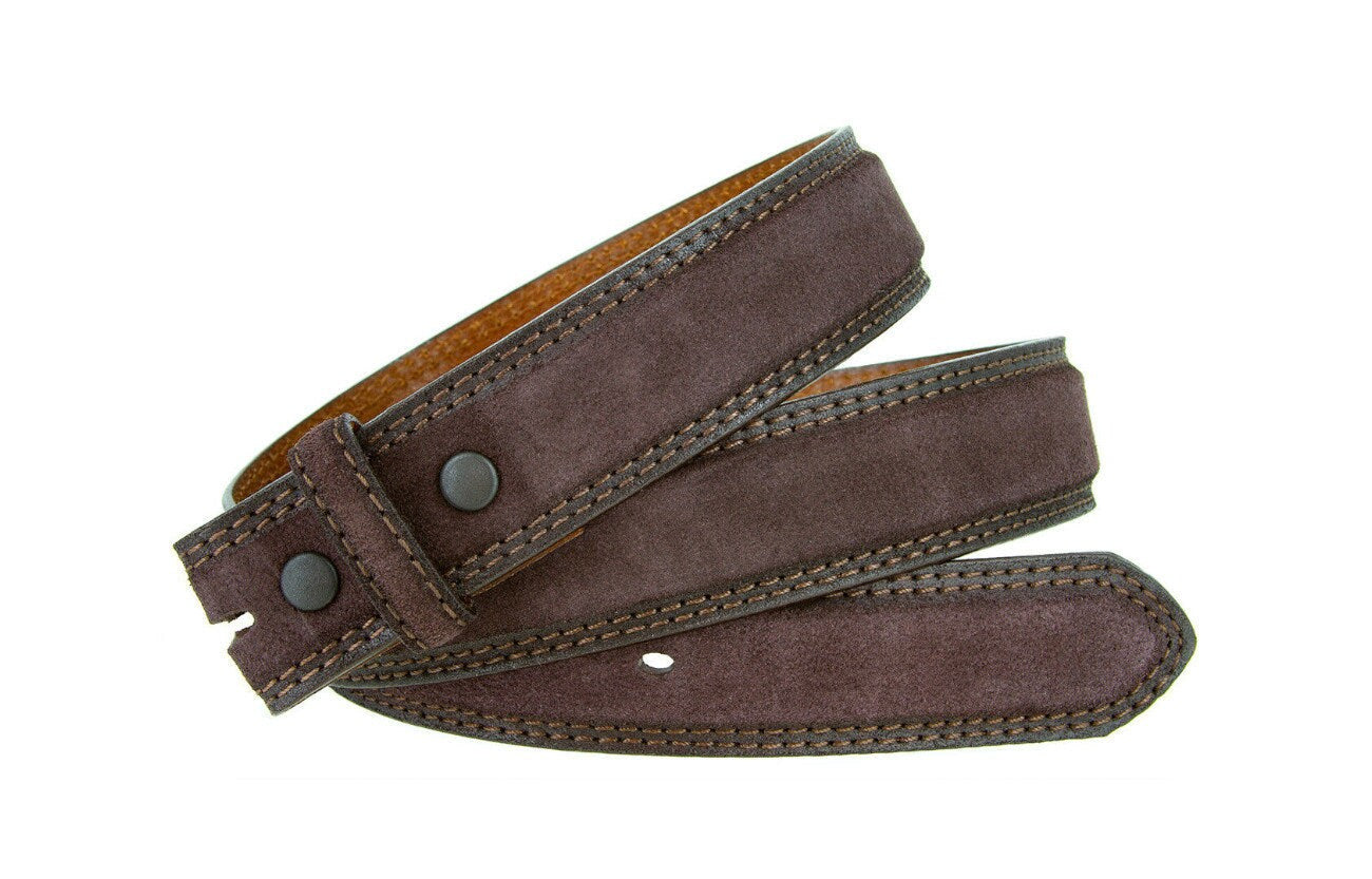 1.5'' Wide Stitched Suede Belt Strap