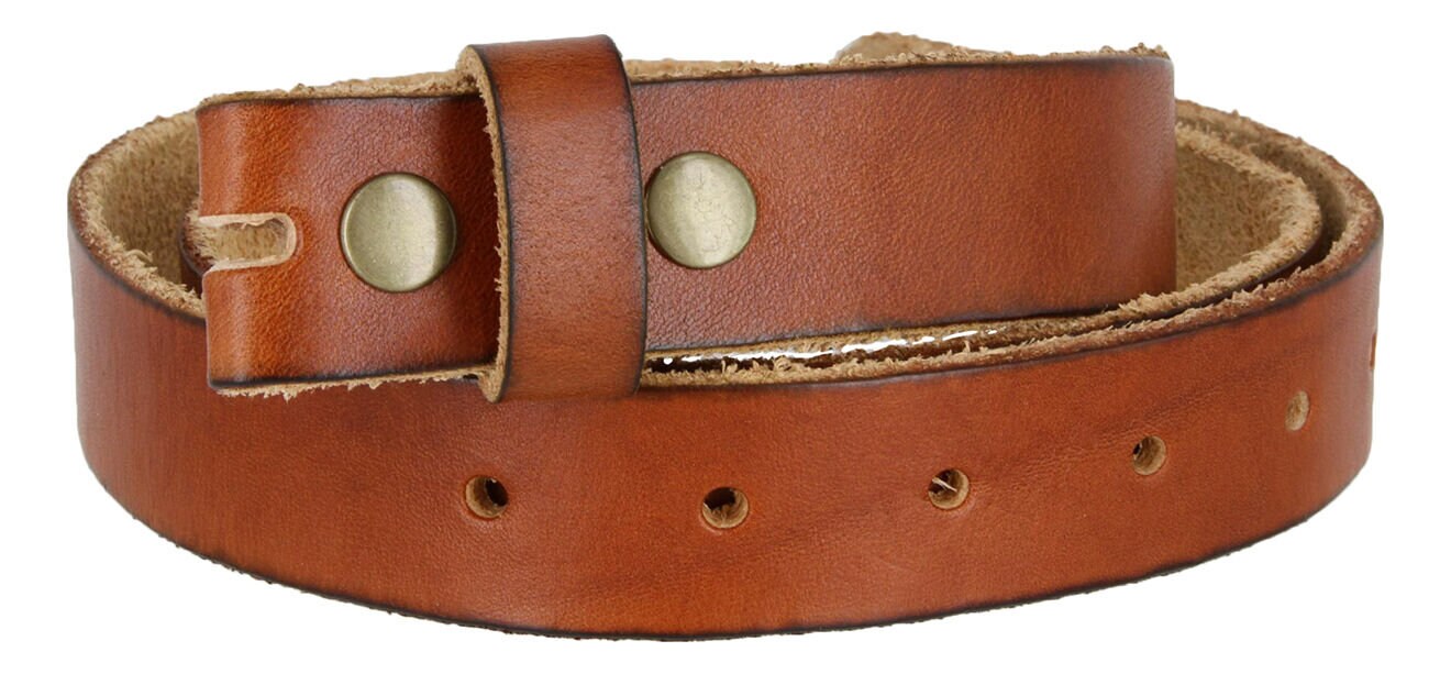 1 1/8'' Brown Leather Belt Strap