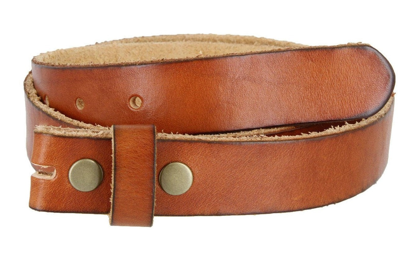 1 1/8'' Brown Leather Belt Strap