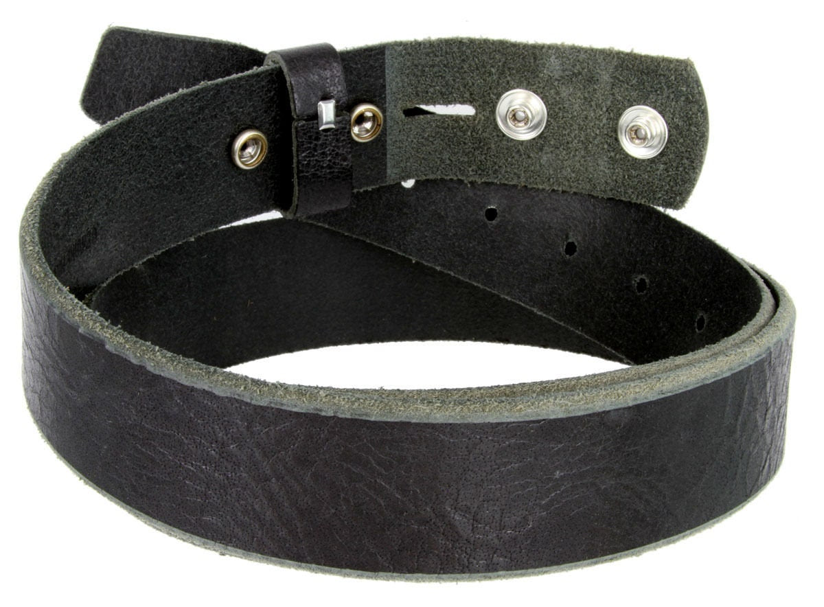 1.5'' Vintage Style Black Belt Strap