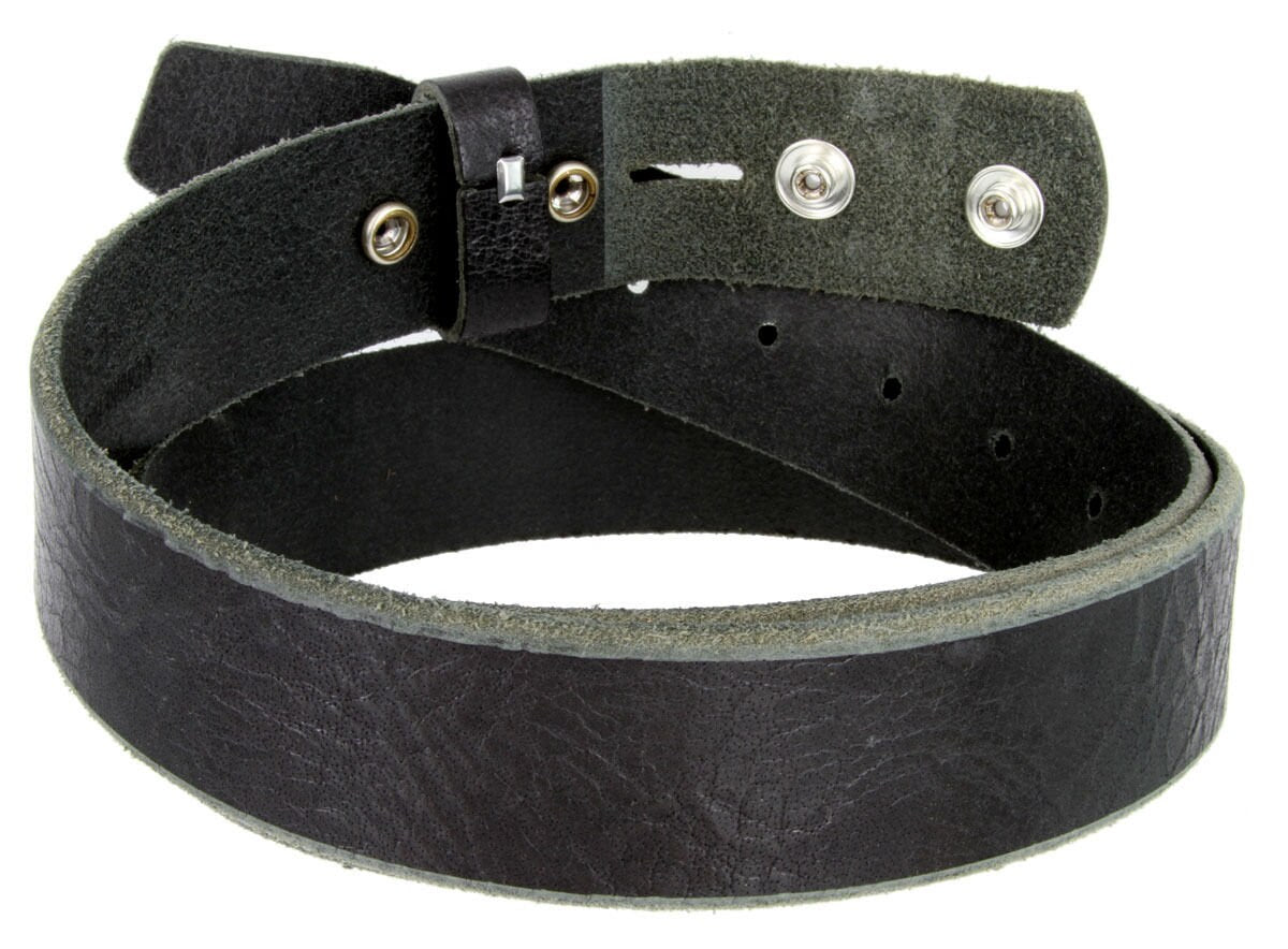 Black leather belt outlet strap