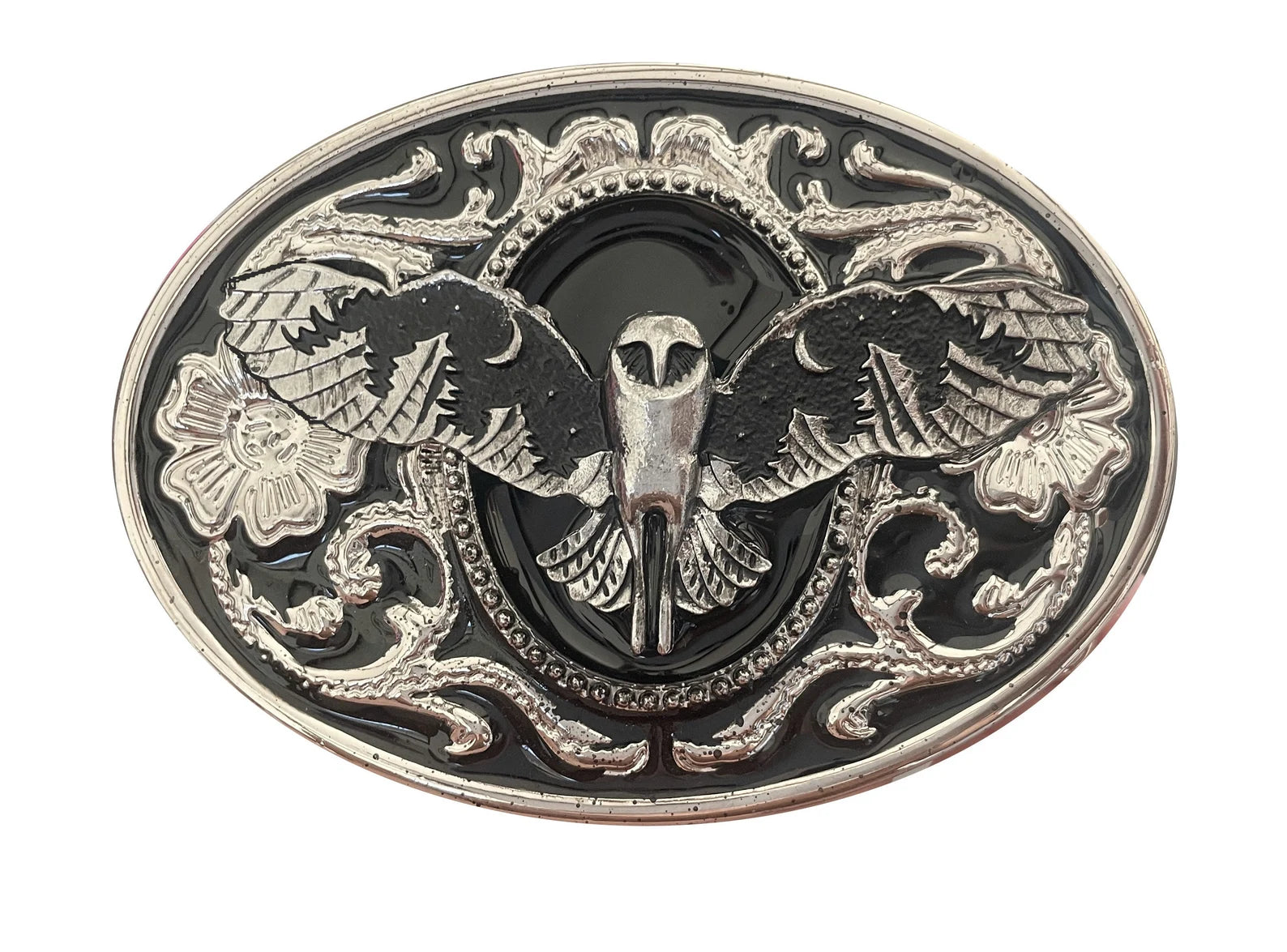 Black Owl Belt Buckle