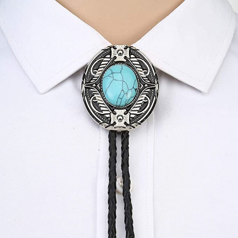 Turquoise Frame Bolo Tie