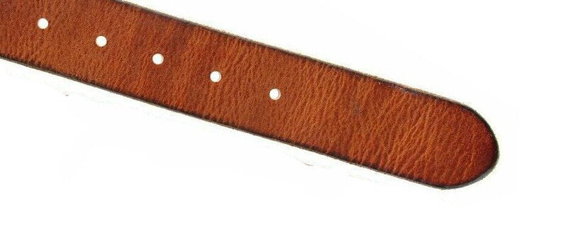 1.5'' Wide Distressed Tan Leather Belt Strap