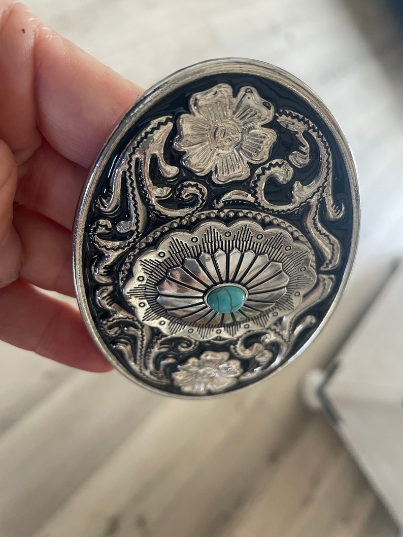 Turquoise Accent Belt Buckle