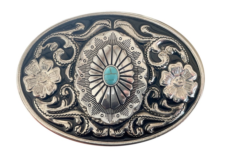Turquoise Accent Belt Buckle