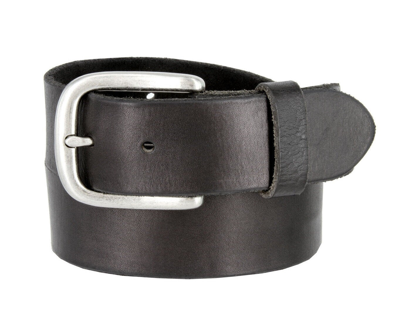 Black Genuine Leather Casual Belt