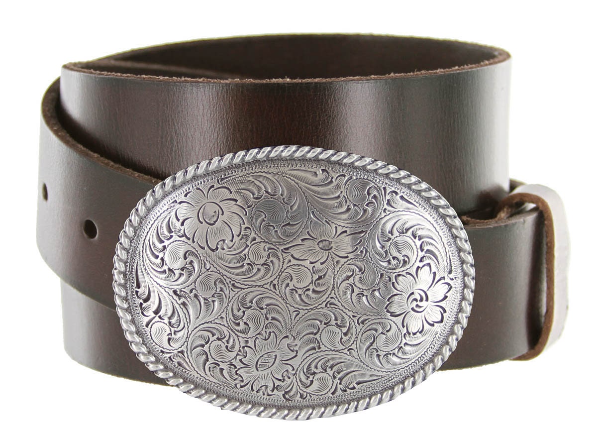 Brown Western Genuine Leather Belt