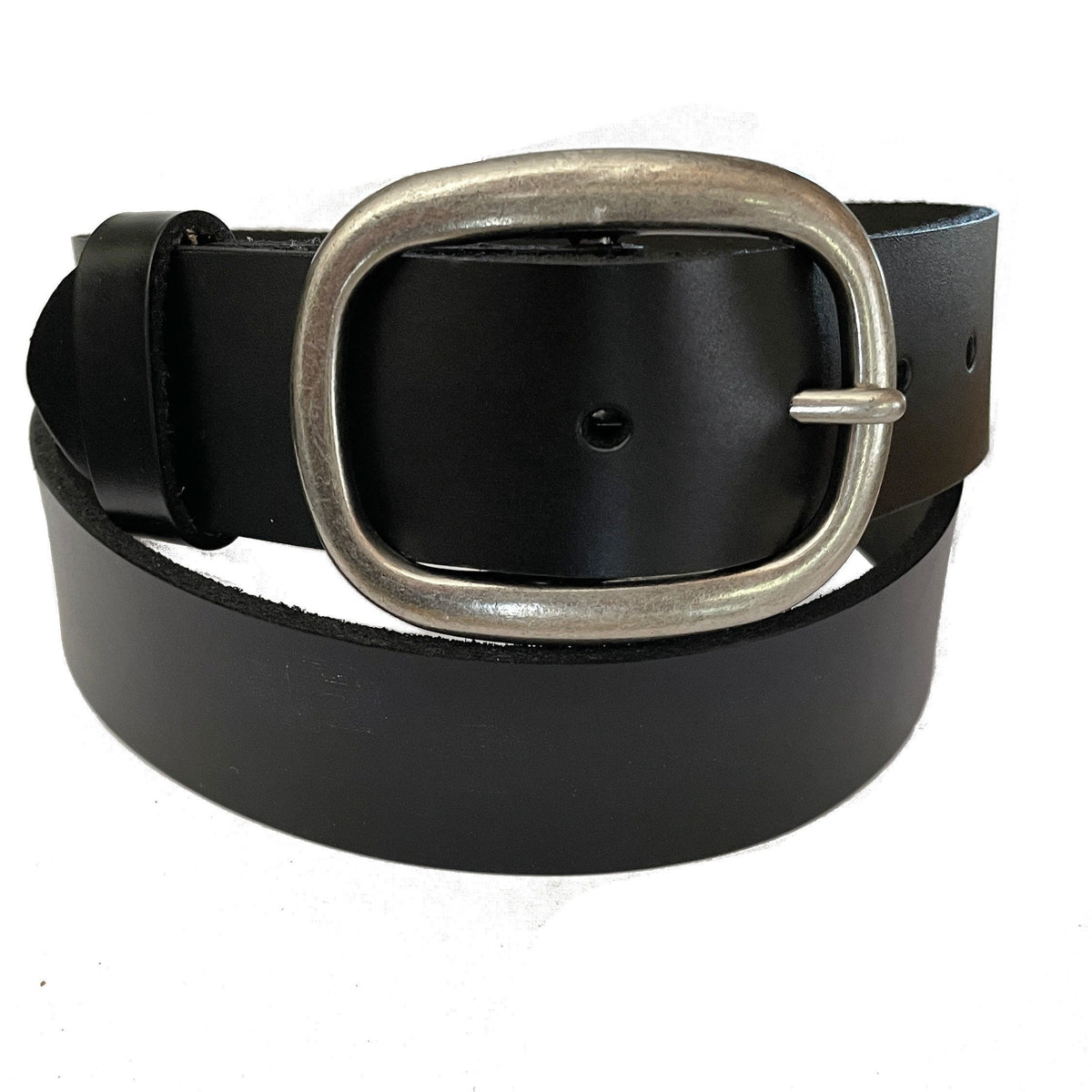 Black Genuine Leather Belt, Southwestern  Oval Silver Buck with side Medallion XZQTIVE Western Leather Belt for Men Women Cowgirl Cowboy  main image 3